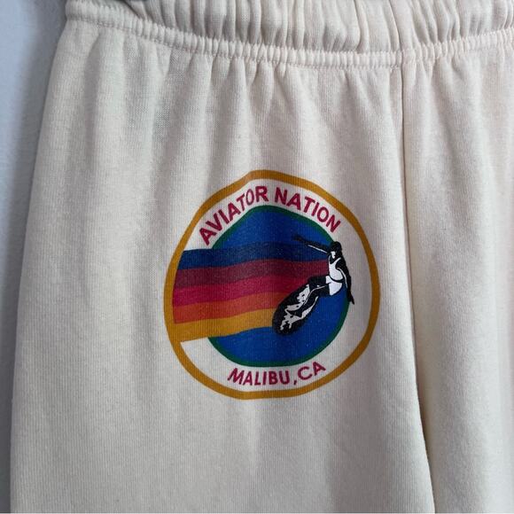Aviator Nation Malibu Sweatpants Vintage White Sz XS - Picture 5 of 9